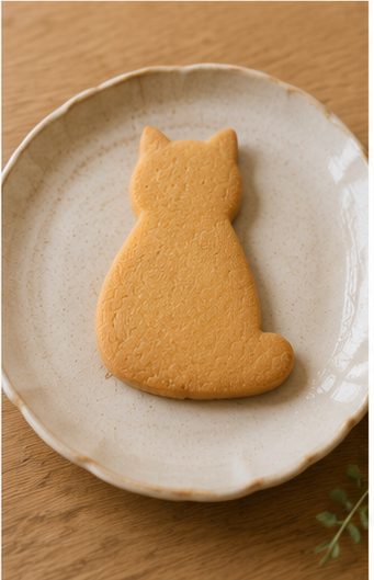 猫の形をしたクッキー